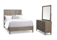 Alden Gray Wood Platform Bedroom