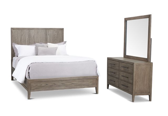 Alden Gray Wood Platform Bedroom