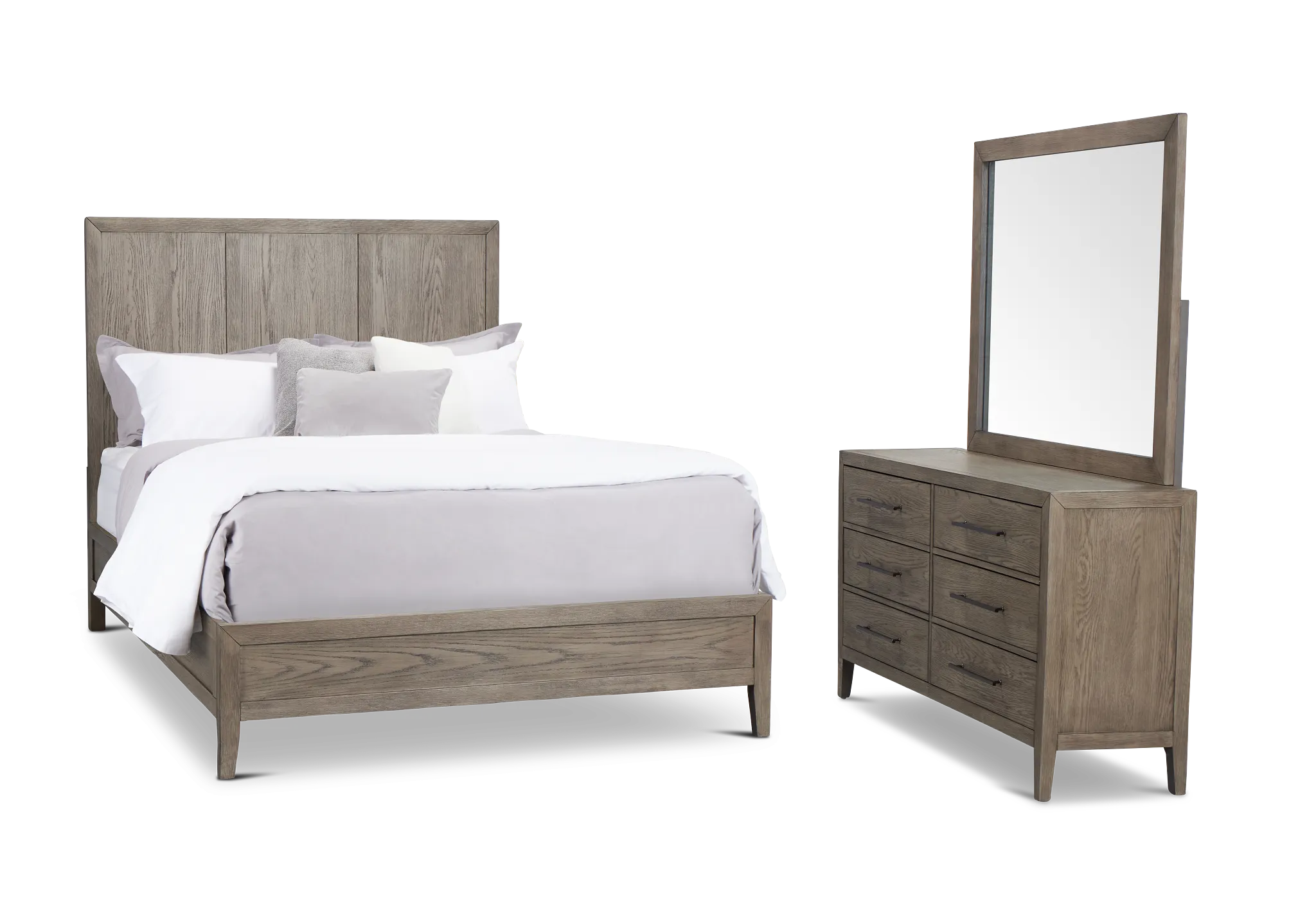 Alden Gray Wood Platform Bedroom