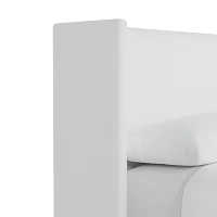 Captiva Suave White 48" Upholstered Shelter Bed