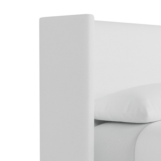 Captiva Suave White 48" Upholstered Shelter Bed