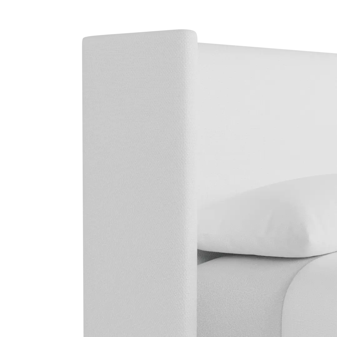 Captiva Suave White 48" Upholstered Shelter Bed Captiva Suave White 48" Upholstered Shelter Bed