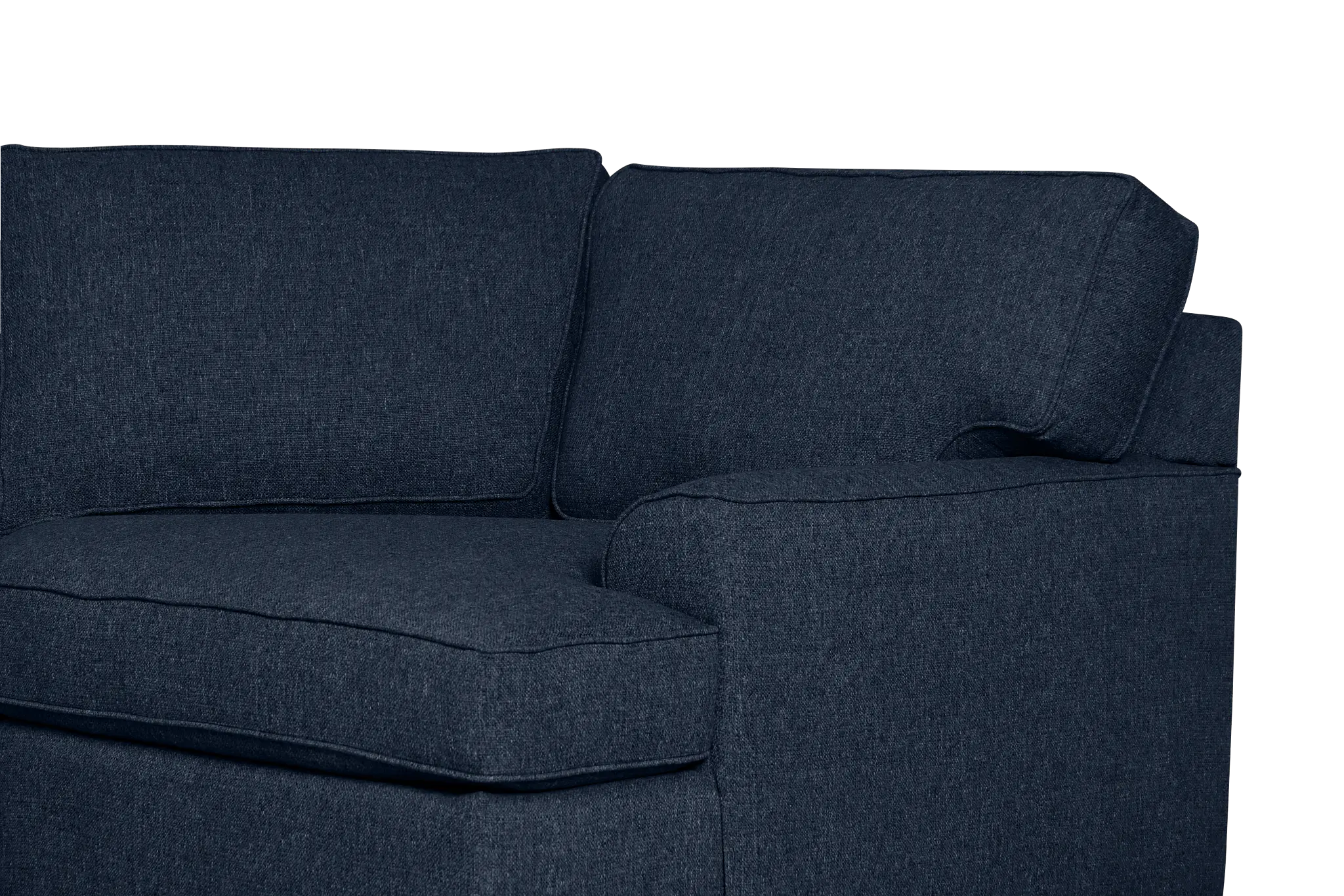 Sinclair Dark Blue Fabric Right Cuddler Innerspring Sleeper Sectional Sinclair Dark Blue Fabric Right Cuddler Innerspring Sleeper Sectional