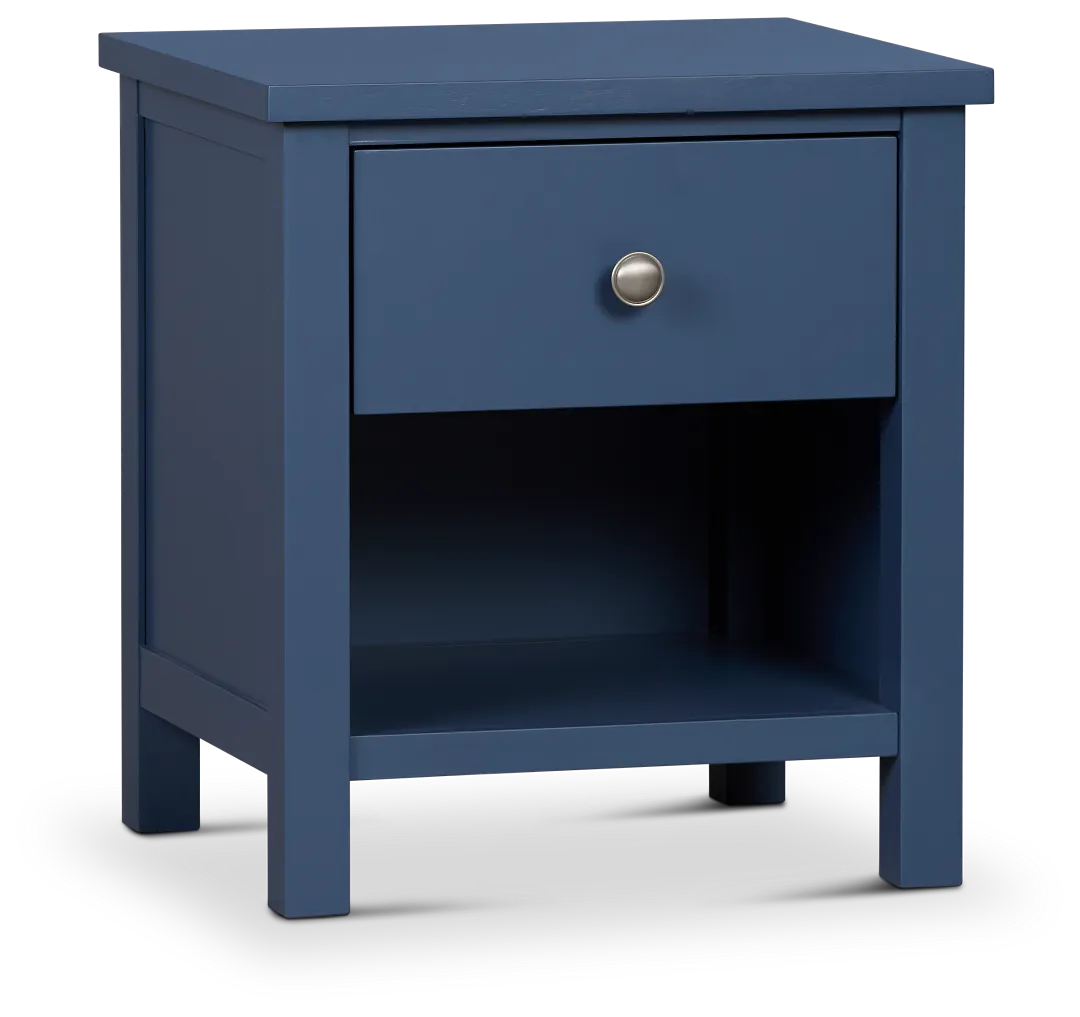 Charleston Dark Blue 1-drawer Nightstand