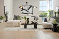 Cruz White Fabric 4-piece Bumper Sectional