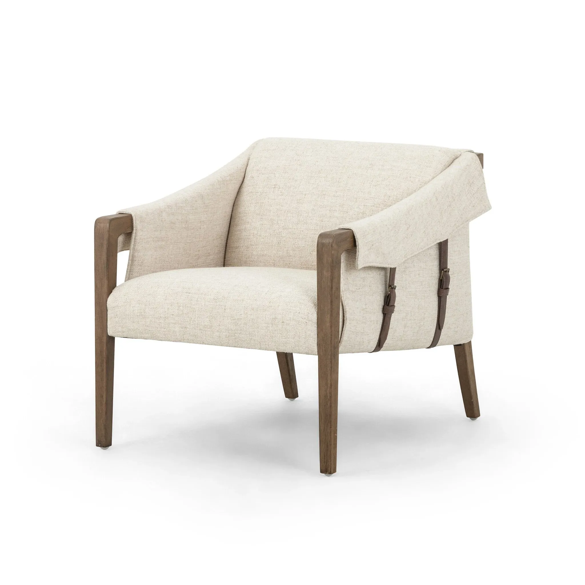 Beckner Light Beige Fabric Accent Chair