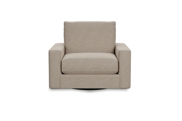 Edgewater Victory Taupe Swivel Chair (1)