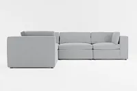 Destin Revenue Gray Fabric 5-piece Modular Sectional