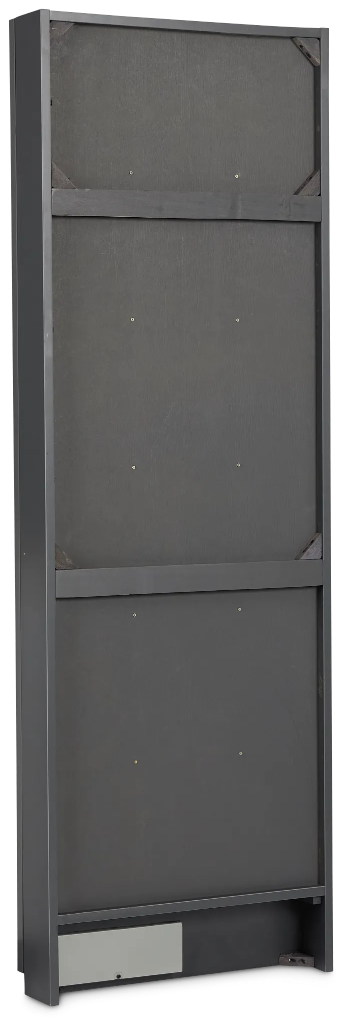 Brasilia Gray Storage Floor Mirror