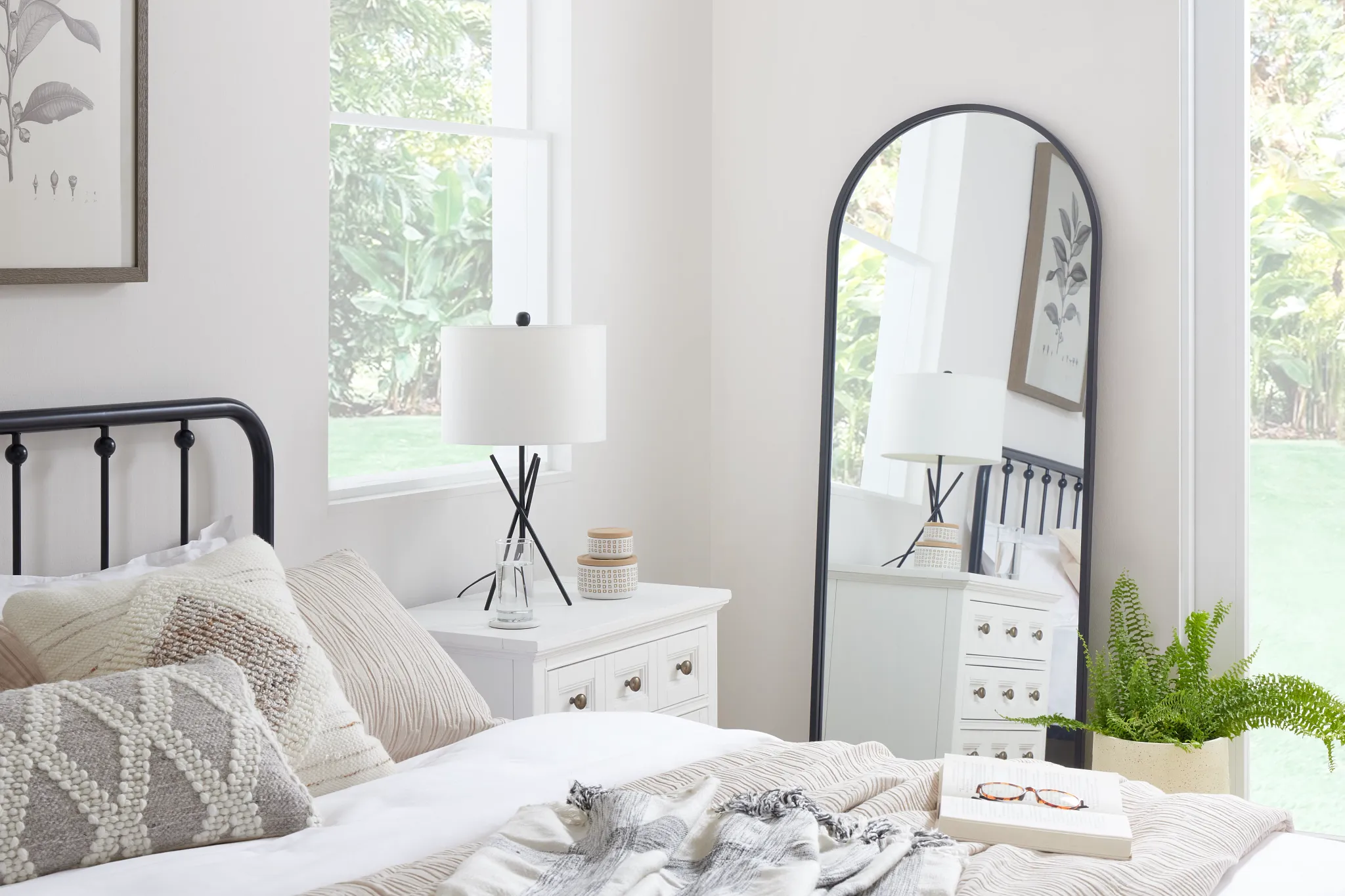 Hudson Black Large Mirror