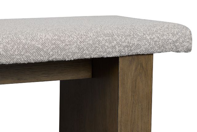 Vance Light Tone Upholstered Dining Bench