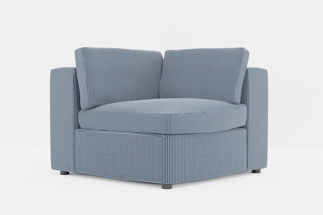 Destin Lucy Navy Fabric Corner Chair Destin Lucy Navy Fabric Corner Chair