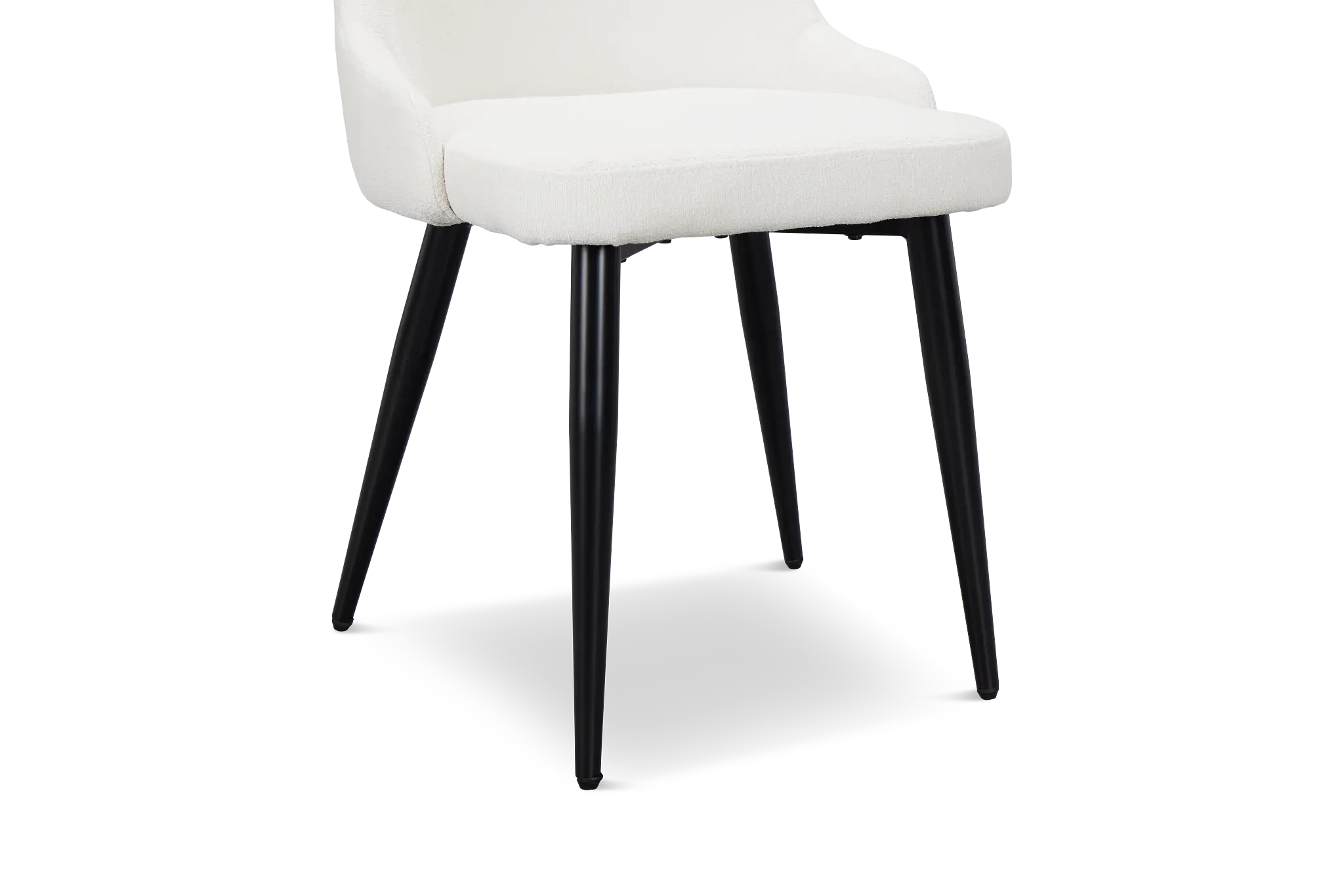 Andover White Curved Upholstered Side Chair Andover White Curved Upholstered Side Chair