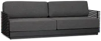Monterey Black Aluminum Sofa With Gray Cushions