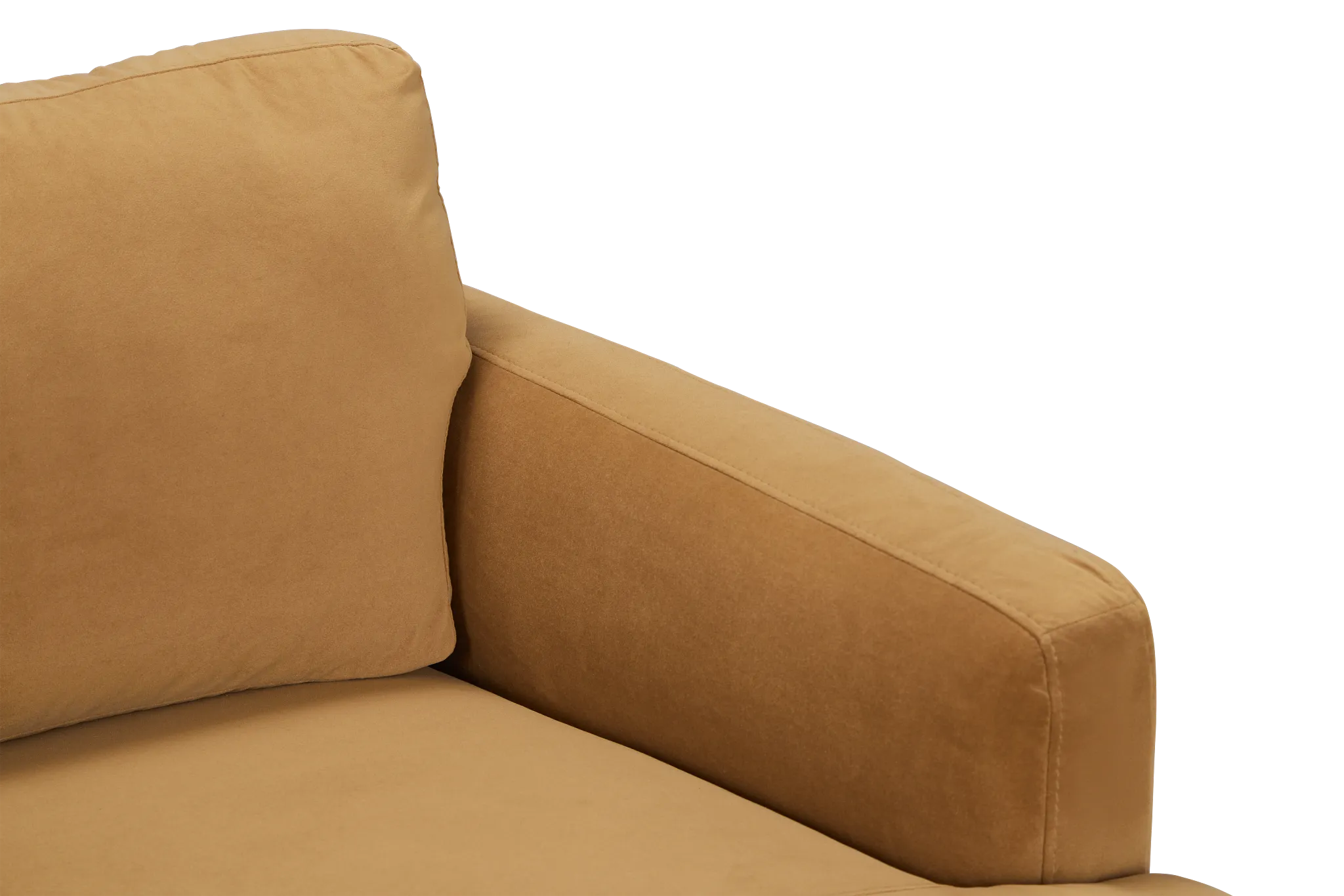Nala Light Brown Velvet Right Chaise Sectional