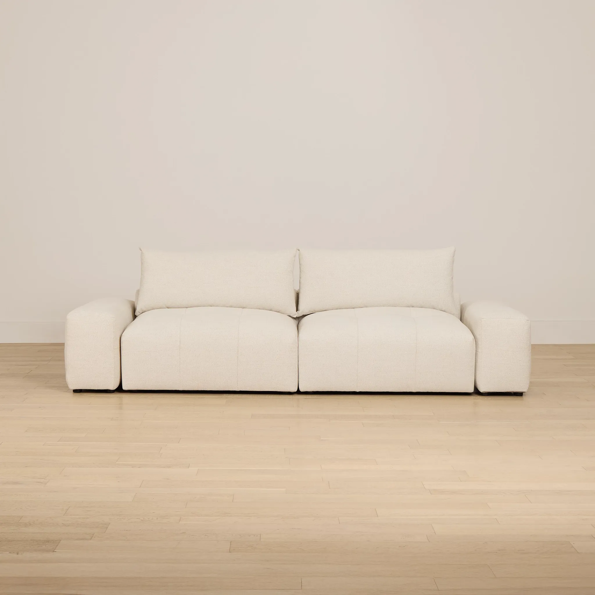 Remi Light Beige Fabric 2-piece Modular Sofa