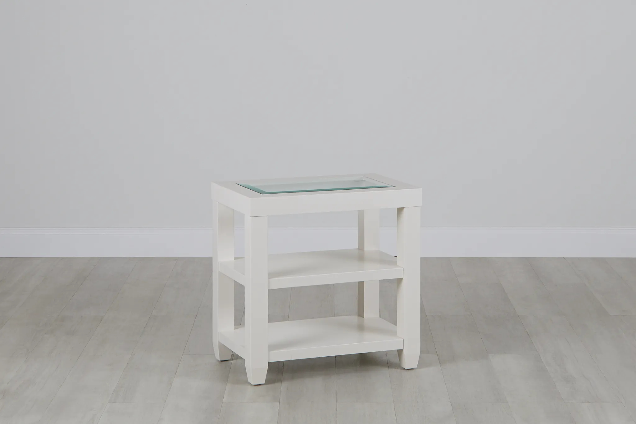 Hurley White Chairside Table