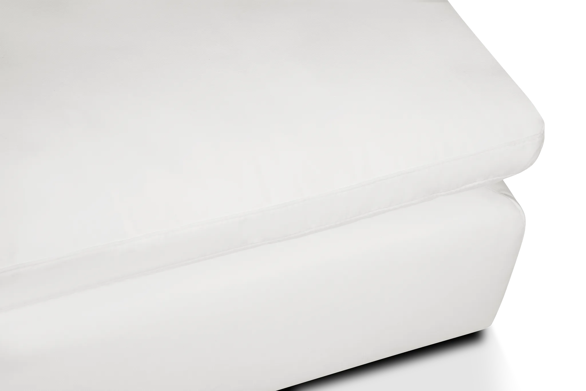 Nixon White Fabric Cocktail Ottoman