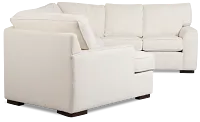 Sinclair Light Beige Fabric Medium Left Facing Cuddler Sectional