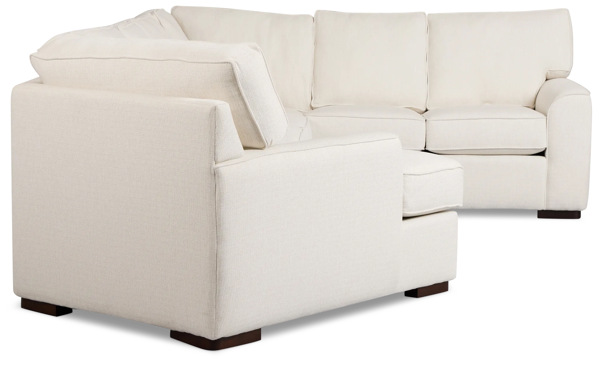 Sinclair Light Beige Fabric Medium Left Facing Cuddler Sectional