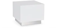 Camila White Square End Table