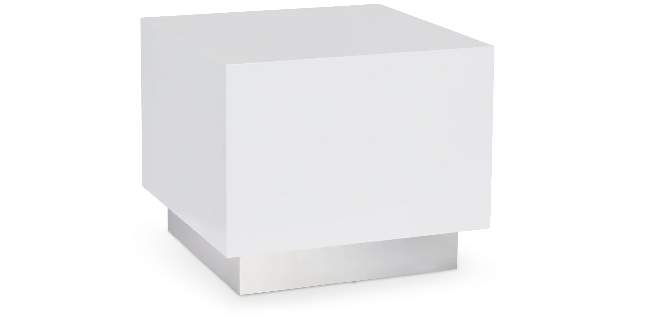 Camila White Square End Table