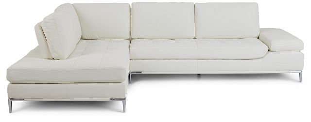 Camden White Micro Left Chaise Sectional (3)