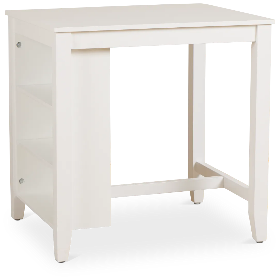 Edgartown White Storage High Dining Table