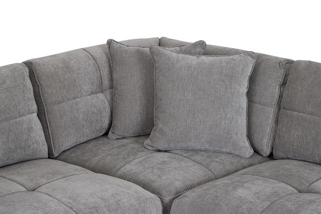Brielle Light Gray Fabric Medium Right Chaise Sectional (6)