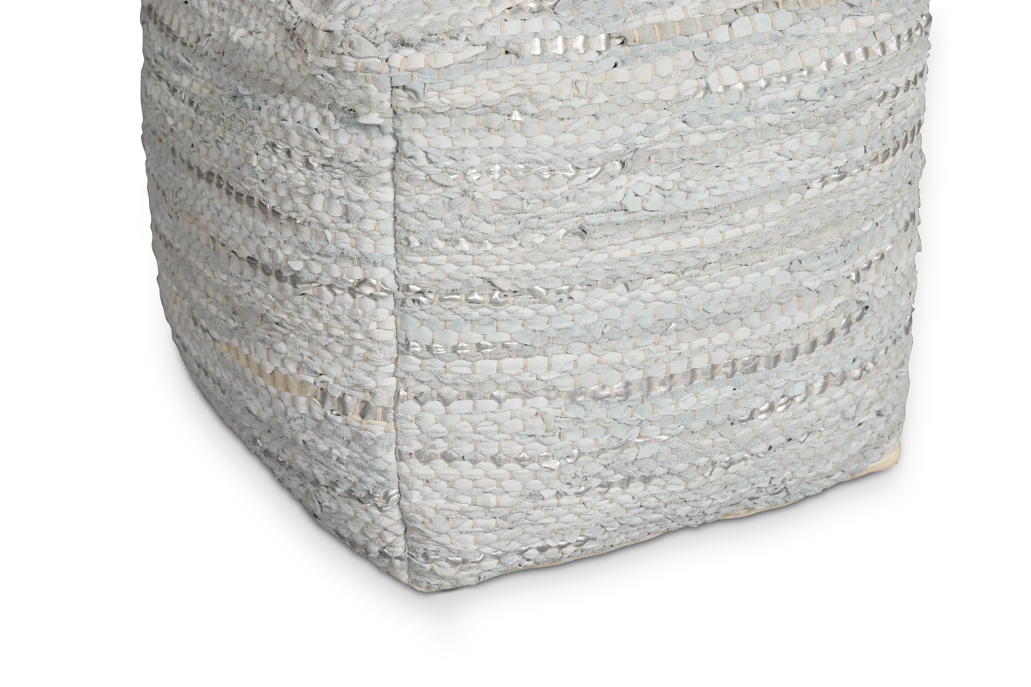 Ayana Silver Accent Pouf Ayana Silver Accent Pouf