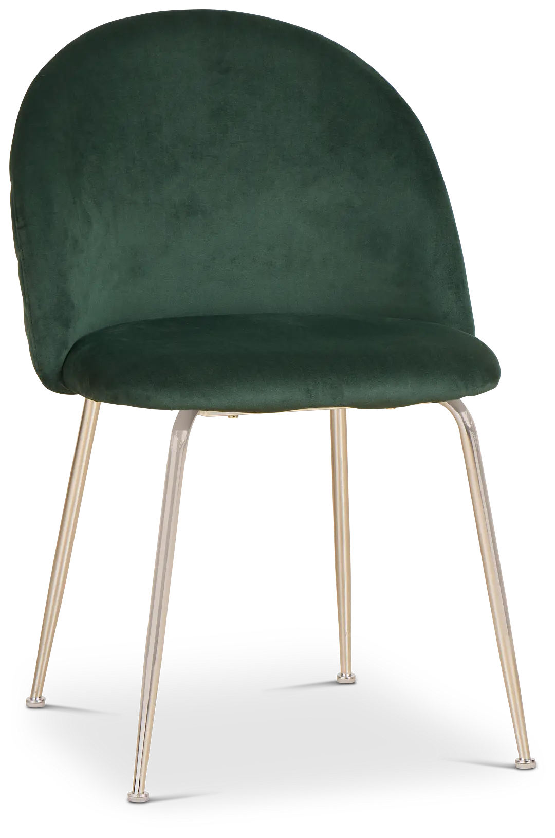 Capri Dark Green Velvet Upholstered Side Chair W/ Chrome Legs Capri Dark Green Velvet Upholstered Side Chair W/ Chrome Legs
