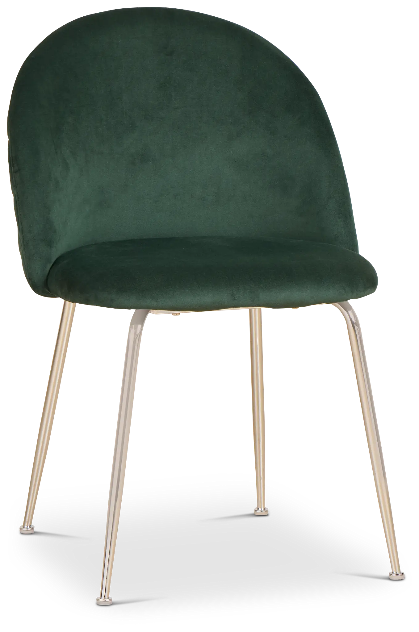 Capri Dark Green Velvet Upholstered Side Chair W/ Chrome Legs Capri Dark Green Velvet Upholstered Side Chair W/ Chrome Legs