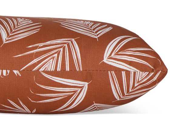 Shade Dark Orange Lumbar Indoor/outdoor Accent Pillow