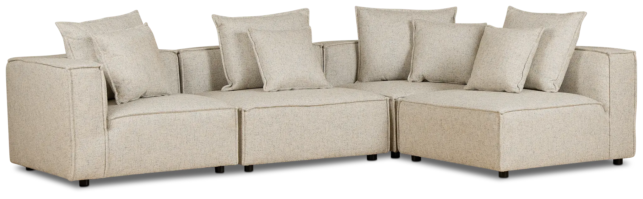 Tatum Beige Fabric 4-piece Modular Sectional Tatum Beige Fabric 4-piece Modular Sectional