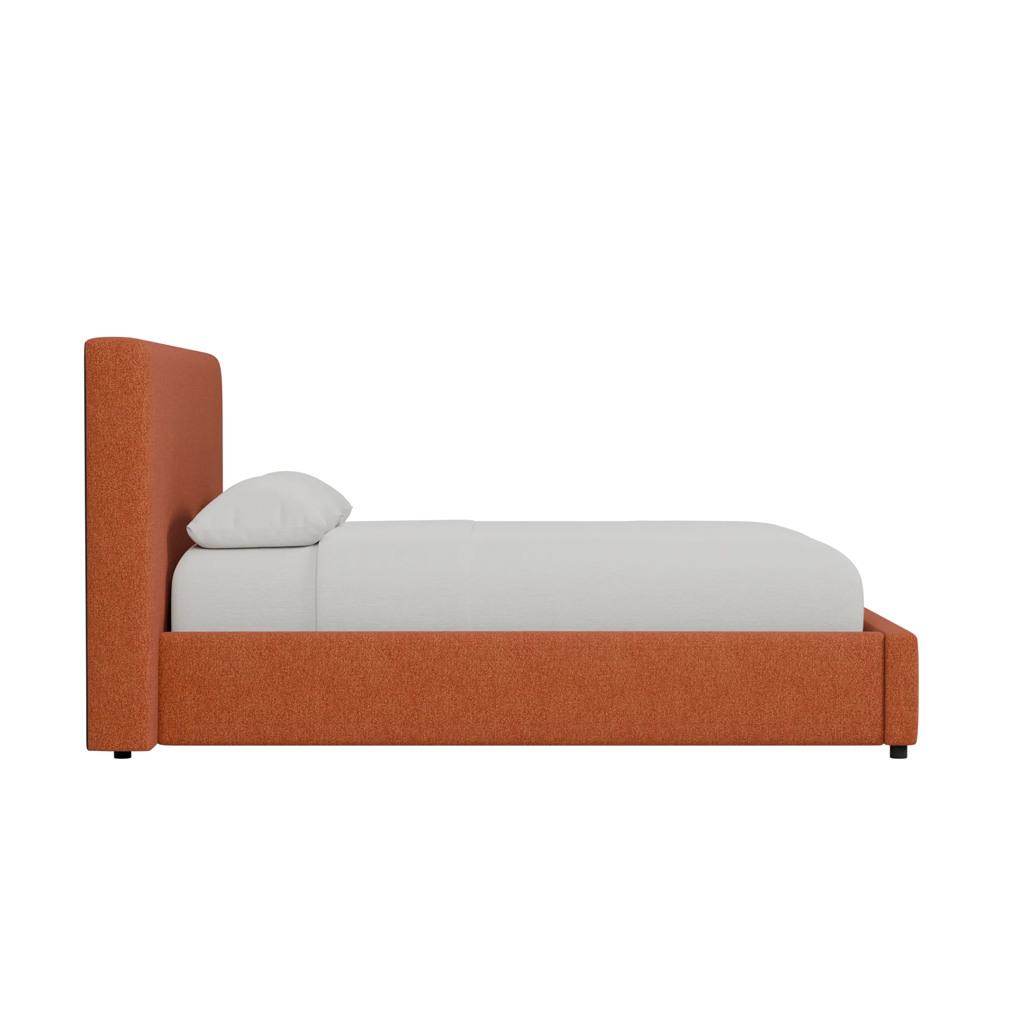 Grayton Elite Medium Brown 44" Upholstered Platform Bed
