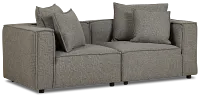 Tatum Gray Fabric 2-piece Modular Sofa