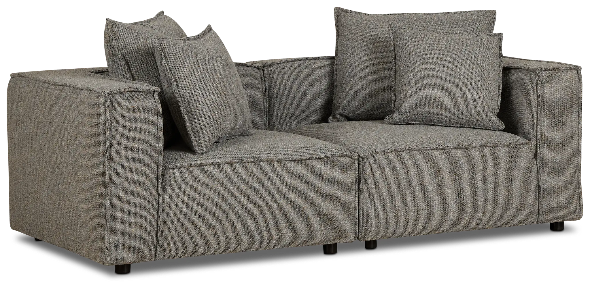Tatum Gray Fabric 2-piece Modular Sofa Tatum Gray Fabric 2-piece Modular Sofa