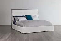 Cortina White Uph Platform Bed