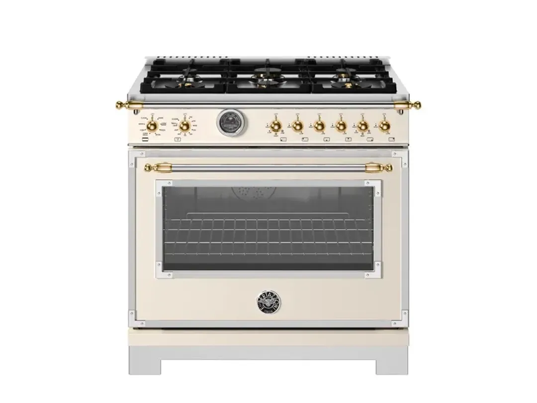 Bertazzoni Heritage Series White 36" Dual Fuel Range
