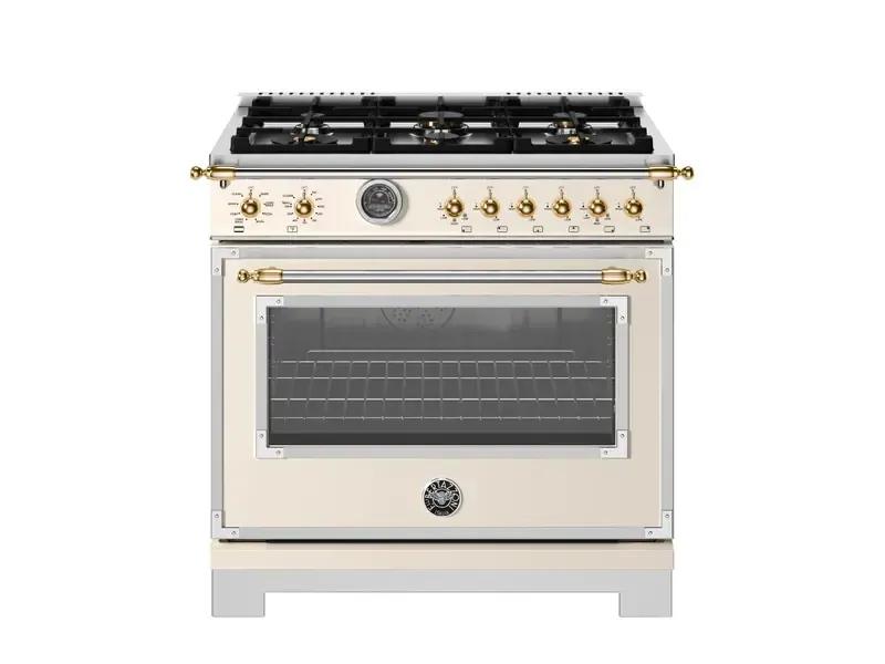 Bertazzoni Heritage Series White 36" Dual Fuel Range