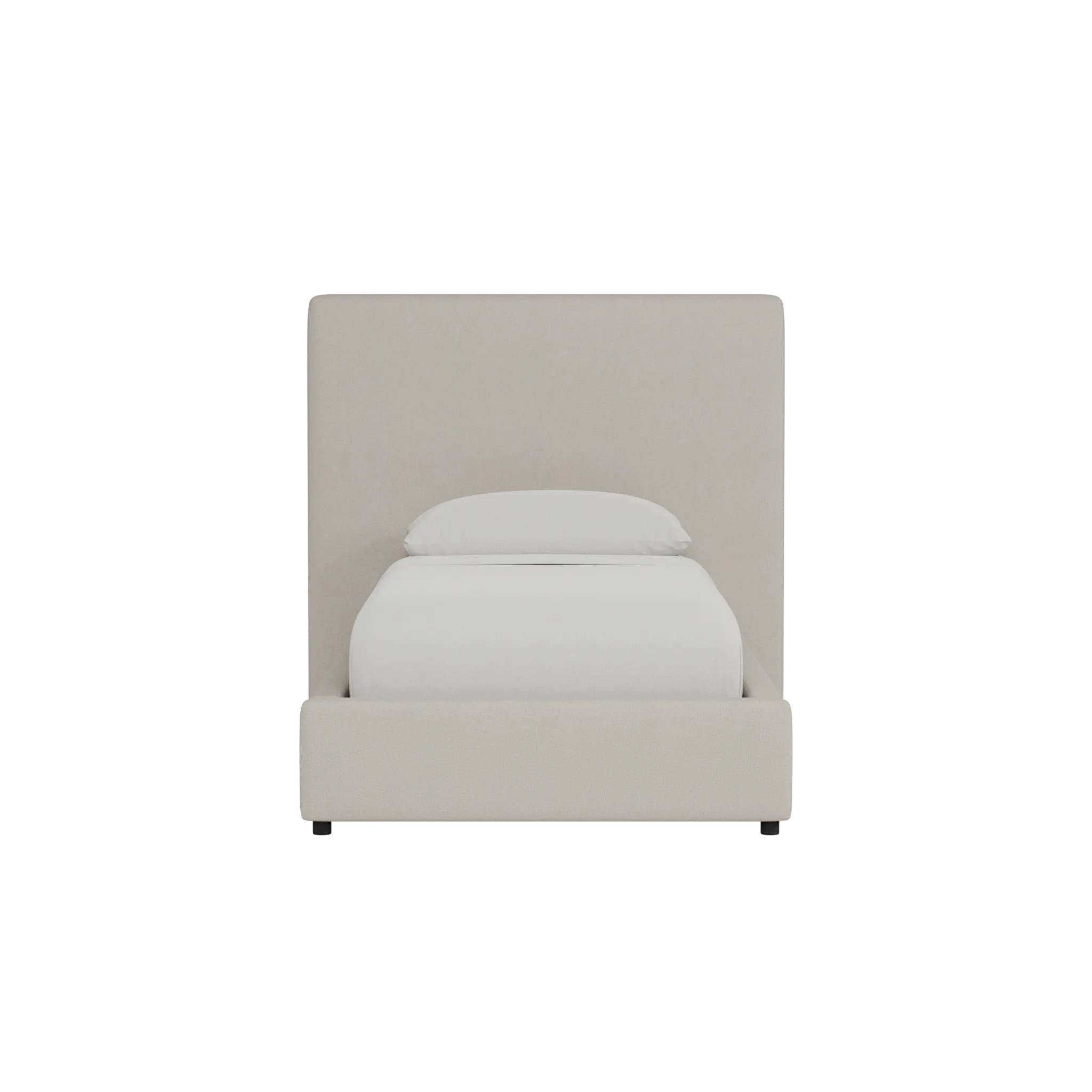 Grayton Suave Beige 54" Upholstered Platform Bed