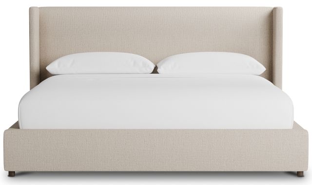 Captiva Linen Beige 48" Upholstered Shelter Bed