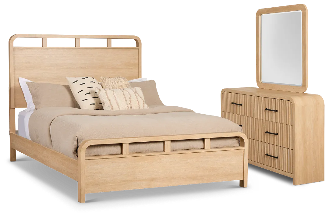Lyndie Light Tone Panel Bedroom