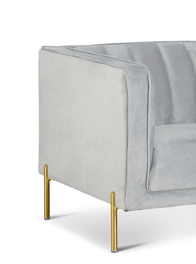 Bella Gray Velvet Chair