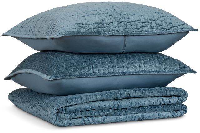 Barin Blue Coverlet Set
