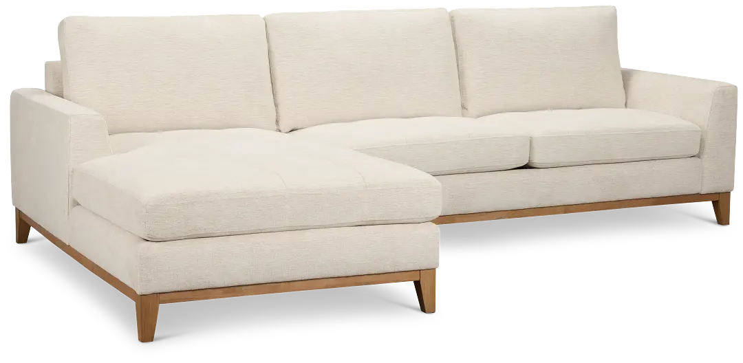 Maisie Light Beige Fabric Left Chaise Sectional Maisie Light Beige Fabric Left Chaise Sectional