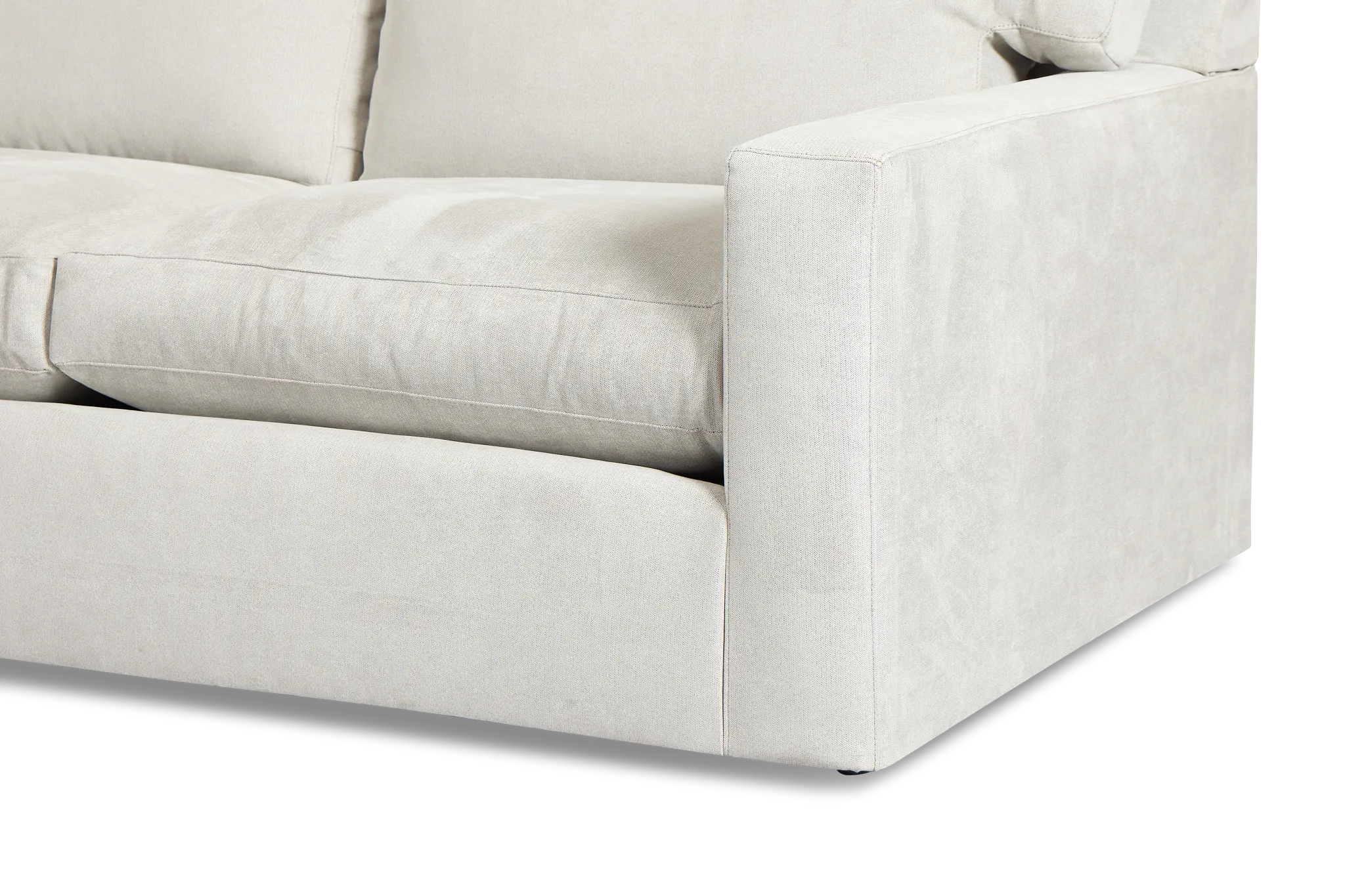 Hudson Gray Fabric Large Left Chaise Wedge Sectional