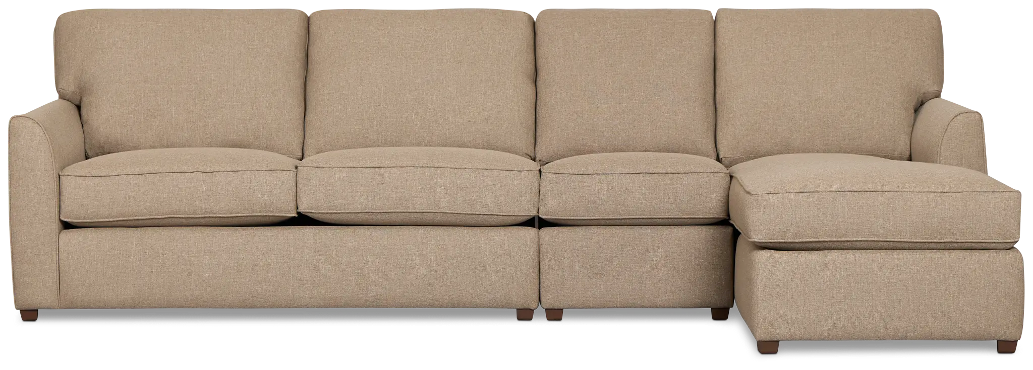 Tate Brown Fabric Small Right Chaise Sectional Tate Brown Fabric Small Right Chaise Sectional