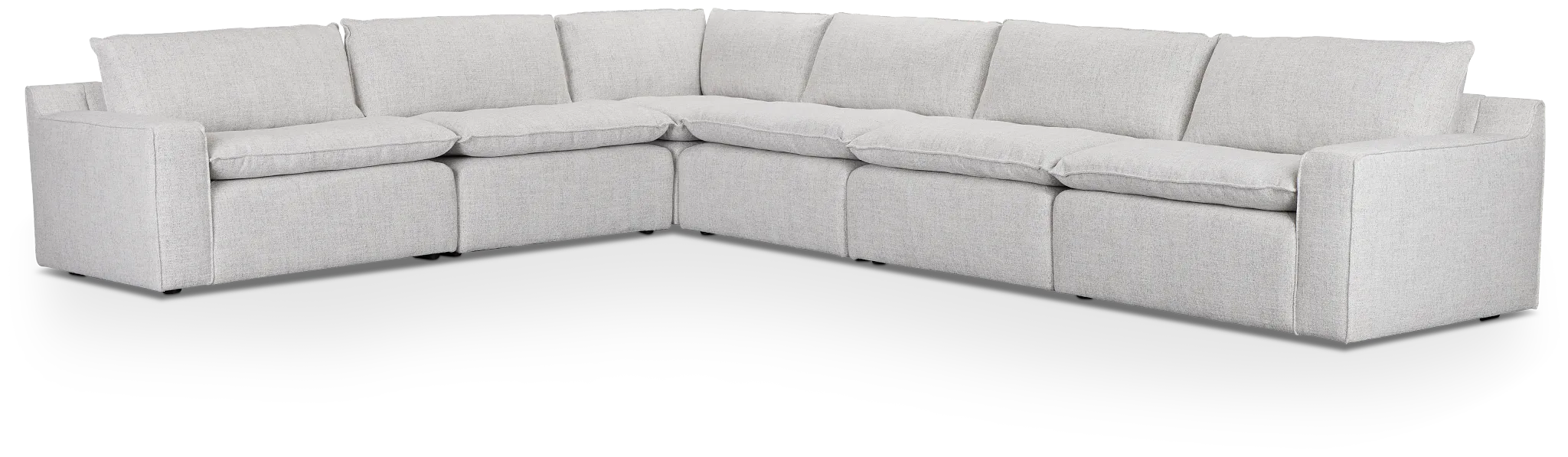 Aurora Light Gray Micro Medium Two-arm Sectional