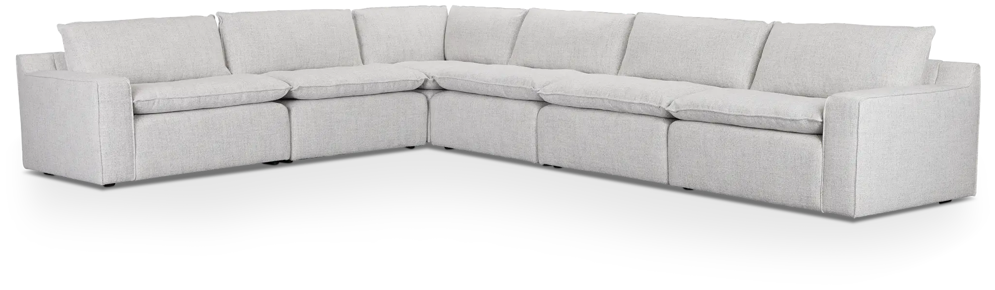 Aurora Light Gray Micro Medium Two-arm Sectional Aurora Light Gray Micro Medium Two-arm Sectional